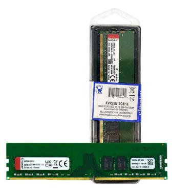 Imagem de Memória RAM Kingston 16GB 2666MHz DDR4 Desktop DIMM CL19 PC4-21300 - KVR26N19D8/16