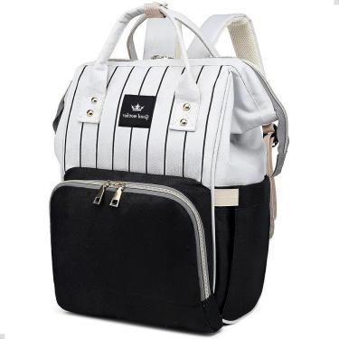 Imagem de Bolsa Mochila Maternidade Cor Preto Bebê Espaçosa Reforçada