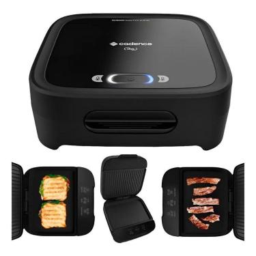 Imagem de Sanduicheira Elétrica Cadence SAN400-127 750W Antiaderente Luz Indicadora Porta Fio 110V