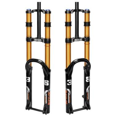 Imagem de BUCKLOS Garfo Downhill Factory 38 27,5/73.7 cm Garfo de suspensão a ar de viagem de 180 mm, 110 * 15 mm, tubo interno reto de 38 mm através do eixo, ajuste de rebote duplo, freio a disco para