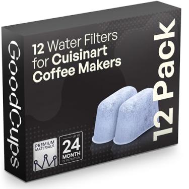 Imagem de 12 filtros de água para cafeteiras Cuisinart – Filtros de água de carvão de substituição – Serve para todas as cafeteiras Cuisinart da GoodCups