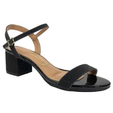 Imagem de Sandália Vizzano Salto Bloco 6291.900 Preto Glitter-Feminino