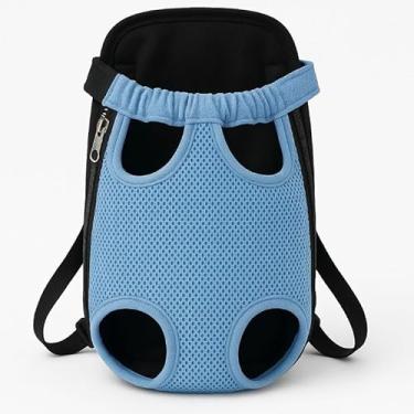 Imagem de Mochila Canguru Pet para Cachorro Pequeno – Transporte Confortável e Seguro com Alças Ajustáveis(AZUL,TAMANHO P)