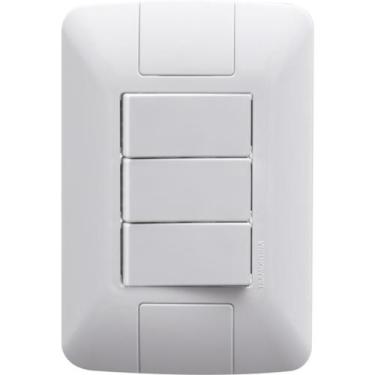Imagem de Conjunto Modular Embutir Aria Simples 3 Interruptores - Tramontina
