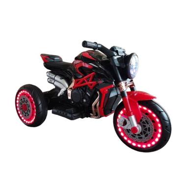 Imagem de Moto Elétrica Vermelha Infantil com Três Rodas - Shiny Toys