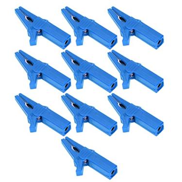 Imagem de Semme 10 PCS Braçadeira de Segurança de Bateria Latão Resistente Banhado a Níquel 4 Mm Banana Jack Proteção Total Alta Condutividade para Navios RVs Caminhões Instrumentos Eletrônicos (Azul)