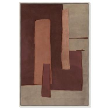 Imagem de Decoração de parede Boho com impressão em tela Raw Edge II da Art Remedy, moldura prateada, 50 x 76 cm