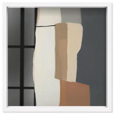 Imagem de Passageway I Shadowbox Print Modern Boho Wall Art por Art Remedy, moldura branca, 43 x 43 cm