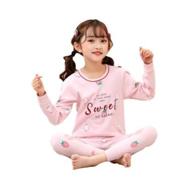 Imagem de Pijamas De Gato Para Meninas De 2 a 14 Anos Conjuntos De Loungewear De