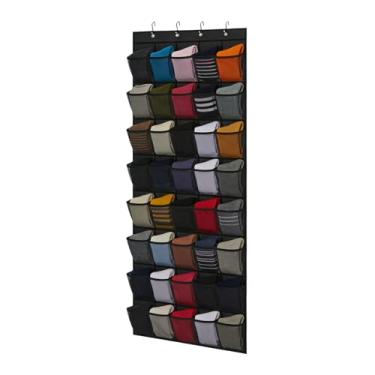 Imagem de Organizador De Sapatos Para Porta,Com Ganchos, Suporte De Malha Com 40 Bolsos,Suporte de Sapatos de Grande Capacidade para Porta | Para Quarto Casa de Banho Berçário Apartamento Sapatilhas