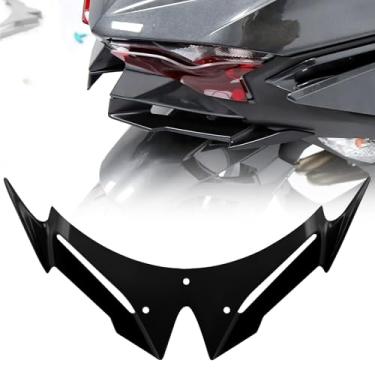Imagem de XIDAODIT Para Kawasaki Ninja 500 Z500 Ninja500 Motocicleta Carenagem Dianteira Winglet Aerodinâmico Spoiler Bico Cone Nariz Extensão Kit Asa Fixa (Preto)