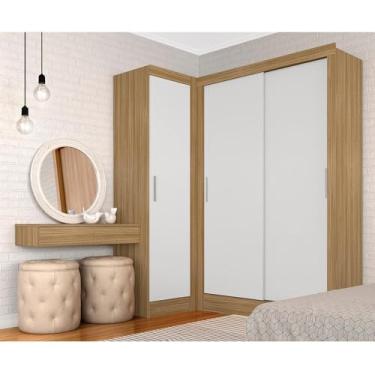 Imagem de Guarda Roupa Modulado Porta De Correr Anne Bor/bran - Móveis Arapongas Boreal/branco