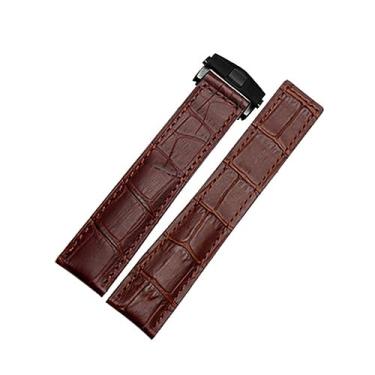 Imagem de DFAMIN Pulseira de couro genuíno de 19 mm, 20 mm, 22 m, para relógios de pulso masculinos Tag Heuer, acessórios, pulseira de couro com fivela dobrável, 19mm, Ágata