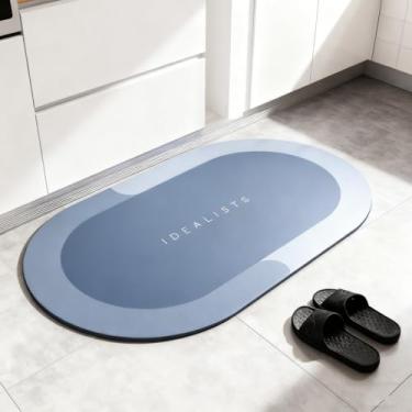 Imagem de Tapete Absorvente e Antiderrapante para Banheiro (60x40cm) | Saída de Box, Lavabo, Cozinha | Tecnologia de Secagem Rápida | Base de Borracha Antiderrapante | Confortável, Lavável e Moderno