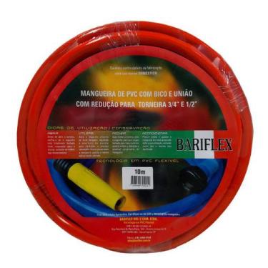 Imagem de 10 METROS Mangueira Com Esguicho Jardim 1/2 Flexível Laranja * 10673 -