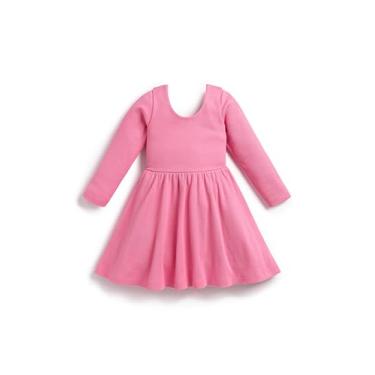 Imagem de MONICA + ANDY Vestido infantil orgânico canelado Let's Dance, Rosa choque, 24 Meses