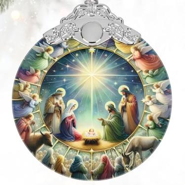 Imagem de Presentes cristãos, enfeites de Natal de presépio - presentes religiosos para crianças, presentes cristãos para mulheres, fé, decoração cristã de Natal - decoração de árvore de Natal, enfeite de