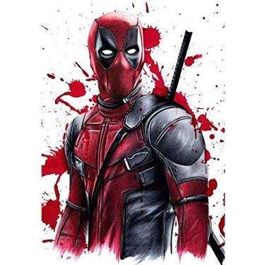 Imagem de 5D DIY Diamond Painting Kits for Adults and Kids Full Drill Round Rhinestone Paint with Diamonds Cross Stitch Art Diamond Art and Dotz(deadpool/12x16Inch)