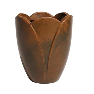 Imagem de Vaso Para Plantas Tulipa Em Design Leve Ideal Para Decoração Jardinagem(Marrom,1)