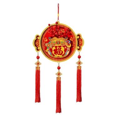 Imagem de Nishiyuenyi Pingente festivo de decoração para o Ano Chinês, decoração tradicional para o Ano Lunar do Cavalo de 2026, para janela, sala de estar e, Style B