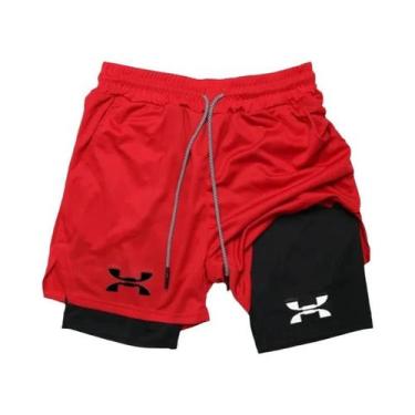 Imagem de Shorts Masculinos 2 Em 1 De Secagem Rápida Para Academia, Corrida, Tre