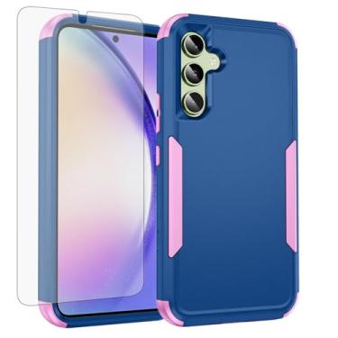 Imagem de Asuwish Compatível com capa de telefone A54 5G TQZ EUA azul + rosa