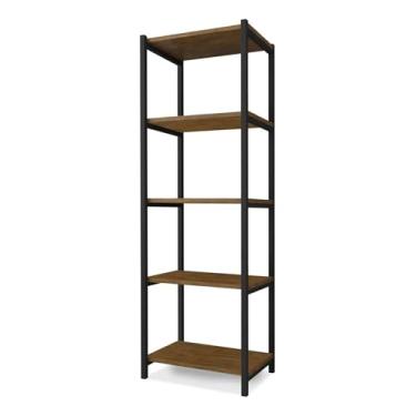 Imagem de Estante de livros em estilo industrial com prateleiras