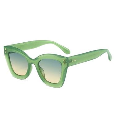 Imagem de Óculos de Sol UV400 - Olho de Gato, Lentes de Gelatina, Estampa de Leopardo, Degradê, para Homens e Mulheres, Esportivos, ao Ar Livre, Corrida e Ciclismo, 01