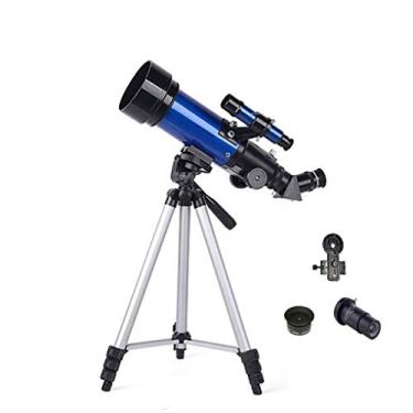 Imagem de pcagfaajmh Telescópios monoculares astronômicos Sky de 70 mm para viagens ao ar livre, espaço infantil, refrator astronômico, monoscópio, espaço para iniciantes, adultos, mira azul D (F)