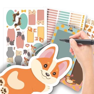 Imagem de Etiqueta Escolar Menina com TAG + Caneta (Cachorrinhos, Etiquetas + 2 TAGs)