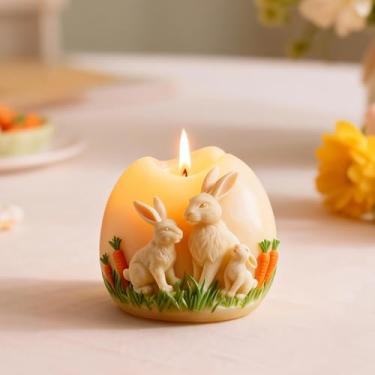 Imagem de Molde de vela de silicone de coelho da Páscoa, molde de coelho fofo para fazer velas faça você mesmo, molde de resina animal 3D para epóxi, perfeito para arte festiva, artesanato, decoração de casa