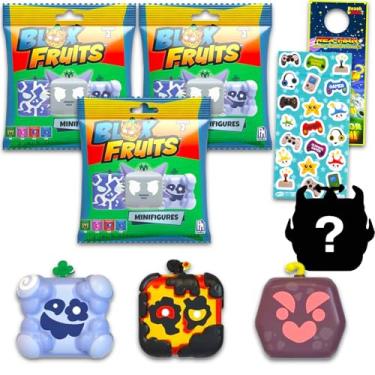 Imagem de Blox Fruits Mystery Blind Bag Set - 3 Pack Mystery Bags Bundle with Random Collectable Series 2 Video Game Mini Figures Plus Stickers, More | Blox Fruits Collectibles