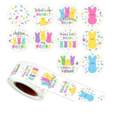 Imagem de 500 Sheets/Roll Bunny Stickers – Multiple Designs for Easter, Journals, Envelopes, Party Gifts, Greeting Cards, and DIY Decorations,C545