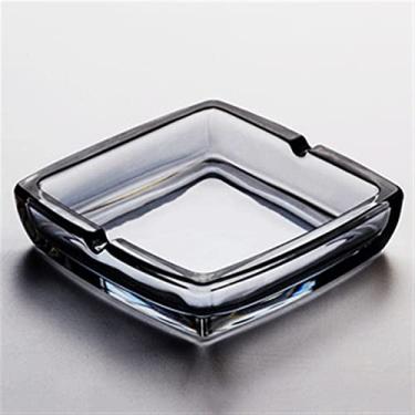 Imagem de URGDWEKJY Cinzeiro de vidro de cristal cinzeiro doméstico sala de estar restaurante cinzeiro grande Phnom Penh cinzeiro quadrado de vidro de cristal bandeja de fumaça (004)