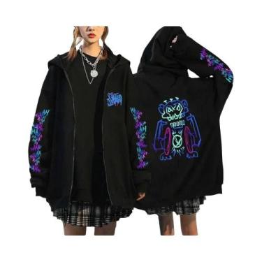 Imagem de Moletom Unissex Com Zíper Estilo Graffiti Arcane Jinx Monkey, Moda Hip