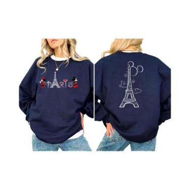 Imagem de Moletom Mickey Minnie Paris, Hoodie De Férias Na Disneyland Paris, Mol