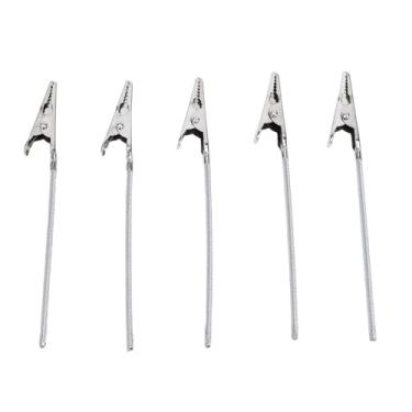 Imagem de GLOGLOW 100 Peças Clipe de Memorando, Suportes de Memorando Fio de Cauda Longa Braçadeira de jacaré Suporte de Clipe de Foto para Suporte de Cartão de Lugar Papel Fotográfico Nota Cartão de Visita