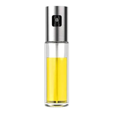 Imagem de Spray Pulverizador para Azeite e Vinagre de Vidro 100ml Borrifador Manual para Cozinha Controle de Uso Design Funcional