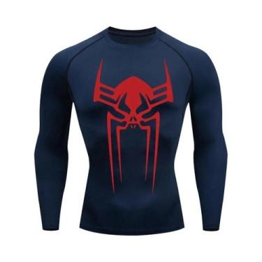 Imagem de Camiseta Masculina De Compressão Com Estampa De Aranha, Secagem Rápida