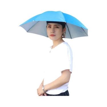 Imagem de Chapéu Guarda-Chuva Dobrável Para Atividades Ao Ar Livre, Anti-Chuva E