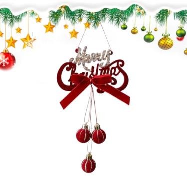Imagem de Enfeites de sino de Natal | Decoração festiva reunida | Ornamentos festivos para decoração de casa | para porta da frente, escritório, guirlanda, escada, peitoril da janela, cornija, parede, jardim