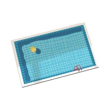 Imagem de Tapete De Banho Antiderrapante De Borracha Com Estampa De Piscina De D