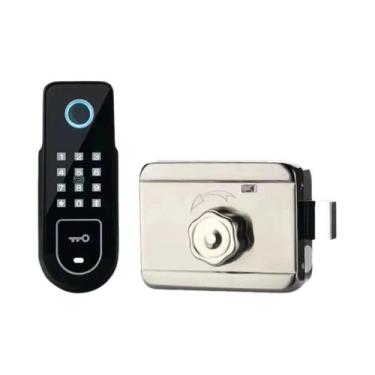 Imagem de Fechadura De Porta Inteligente Com Impressão Digital Bluetooth, Aplica