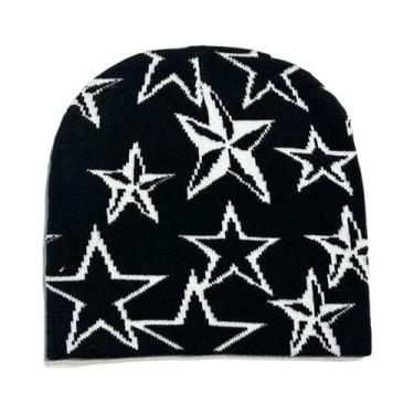 Imagem de Gorro Unissex Quente De Lã Estampado Estilo Y2K, Acessório Hip Hop - N