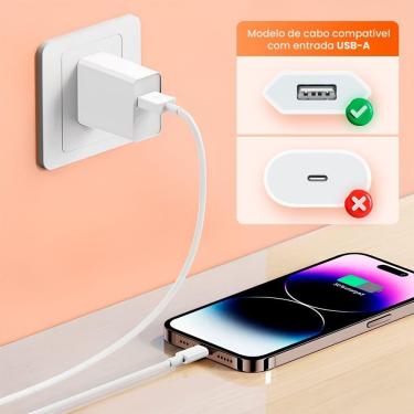 Imagem de Cabo Usb Branco Reforçado 1m Premium Para Samsung A55