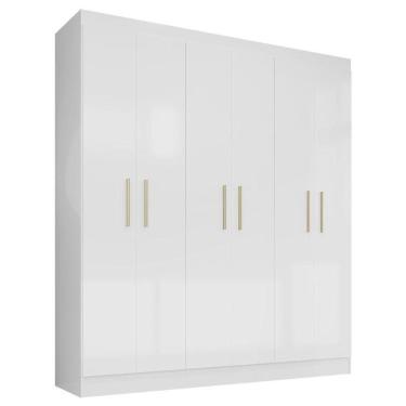 Imagem de Guarda Roupa Casal Ipê 6 Portas Branco Fosco - Kits Paraná