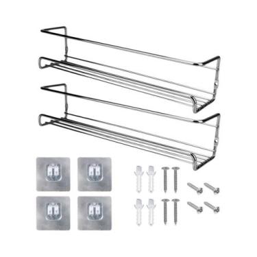 Imagem de Conjunto De 2 Suportes De Metal Para Potes De Temperos Montados Na Par