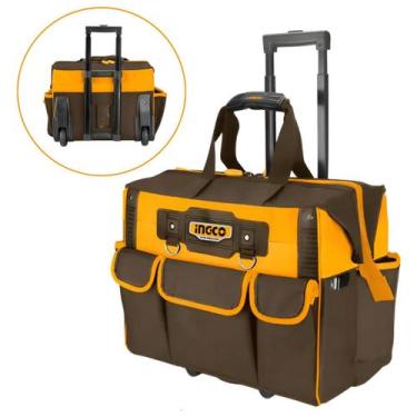 Imagem de Bolsa Ferramentas Com Rodizio 20pol 19 Bolsos Max 20kg Ingco