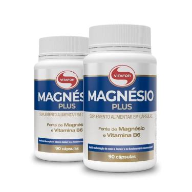 Imagem de kit 2 Magnésio Plus 90 caps Vitafor-Unissex