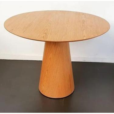 Imagem de Mesa Cone centro Redonda 1,20cm Amadeirada - O REI DAS POLTRONAS